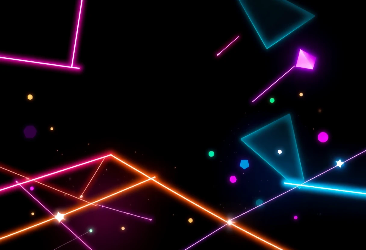 Spelinspirerad neon illustration