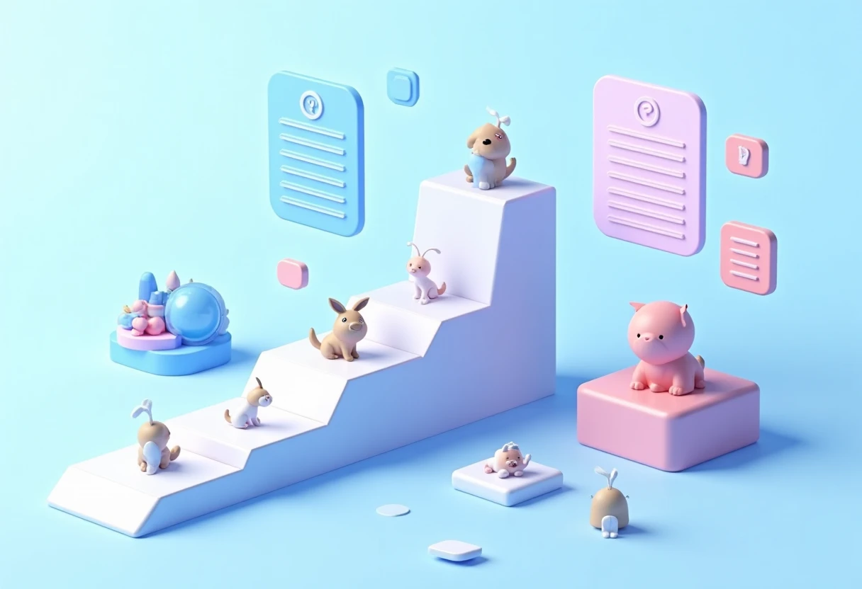 Relaxing animal-themed mobile games illustration
