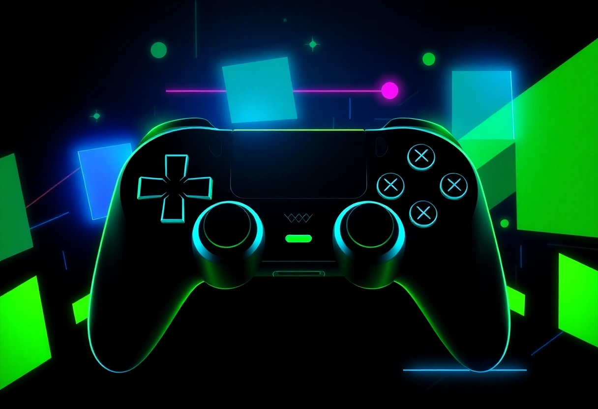 Gaming grid illustration for mobile game picks
