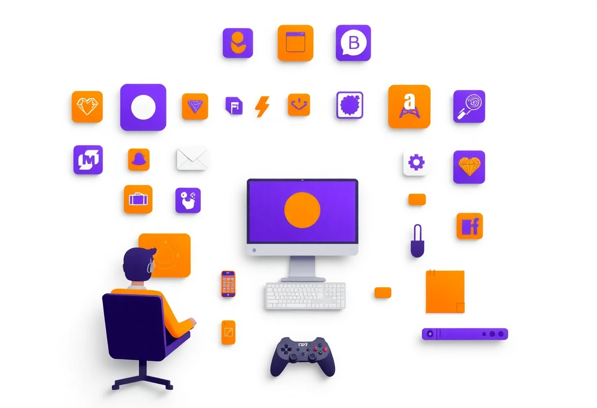 Abstract gaming app icons