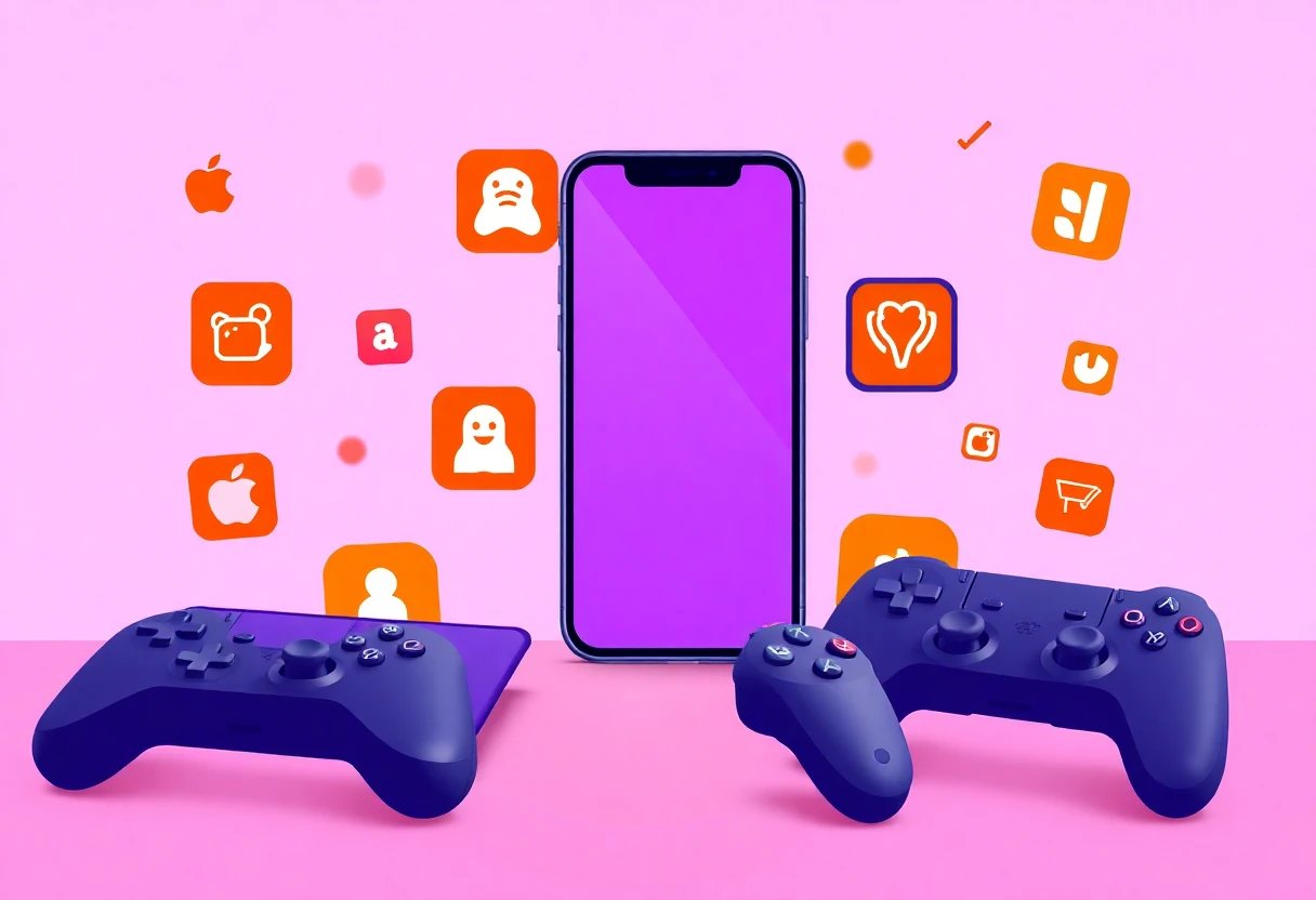 Графична илюстрация на мобилни игри