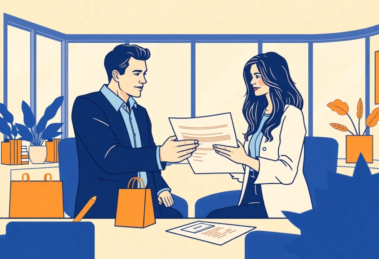 Couple reviewing mortgage documents