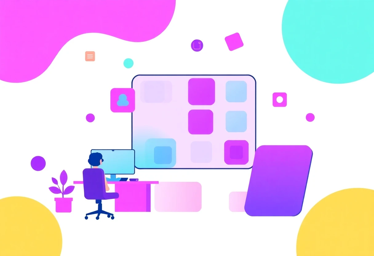 Abstract representation of productivity apps