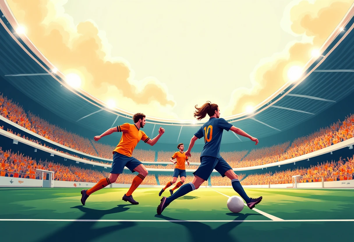 Stadion met enthousiaste supporters