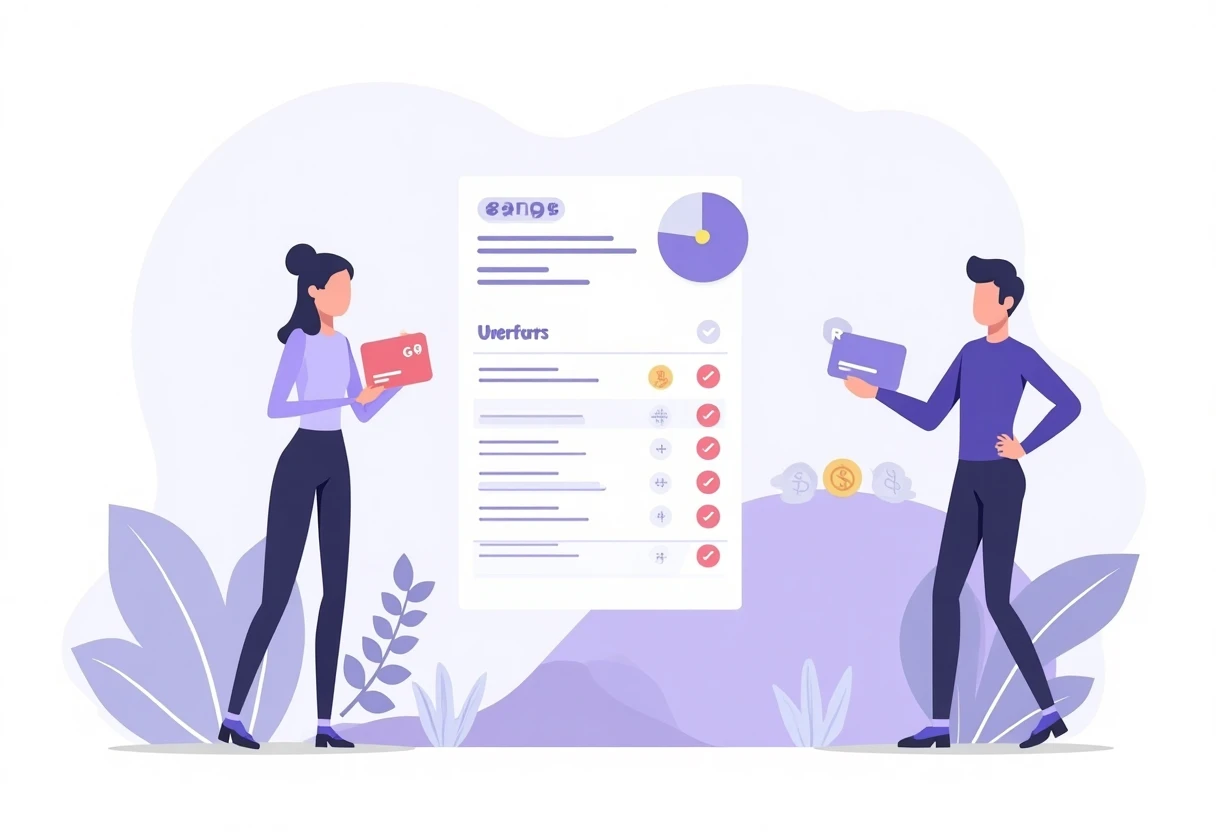 Loan comparison table illustration