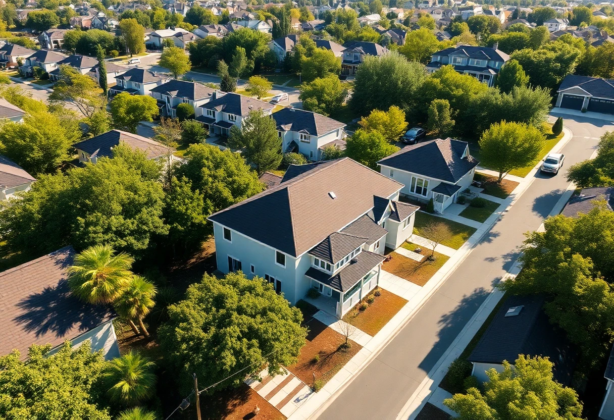 Suburban neighborhood view