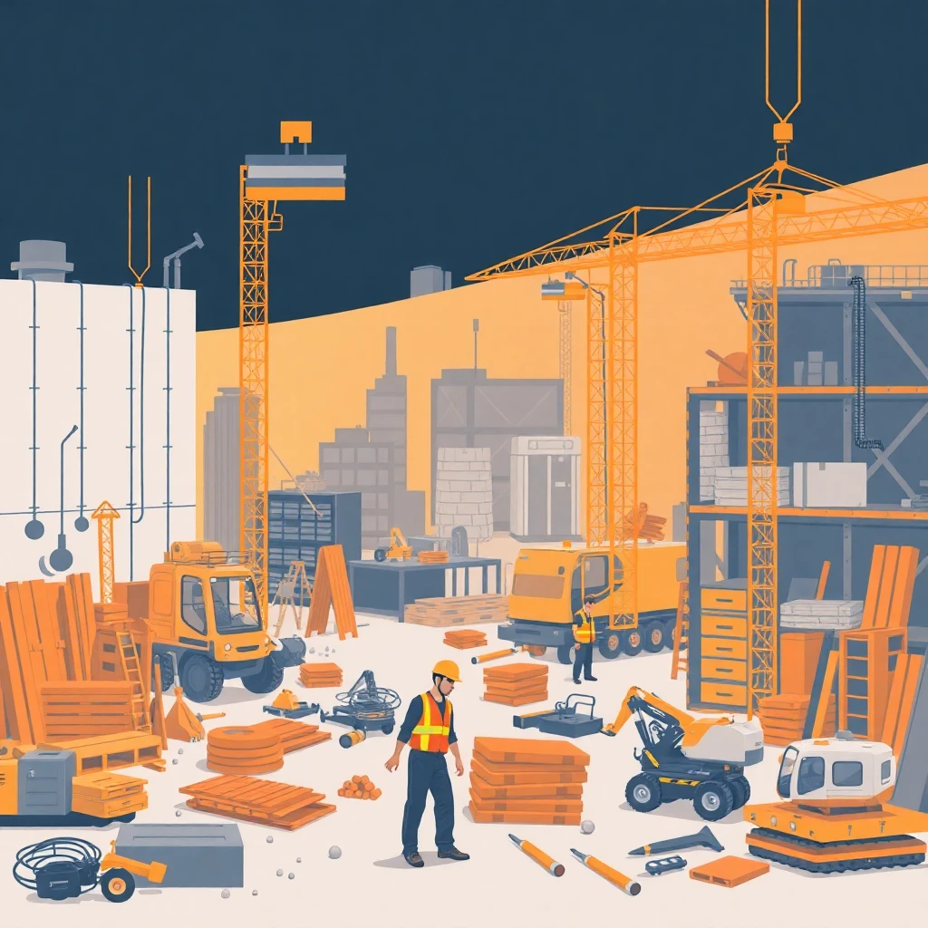 Modern construction site