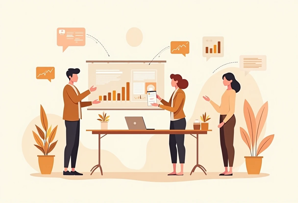 Data analysts in a modern office