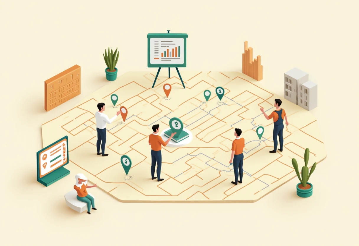 Navigating job opportunities map