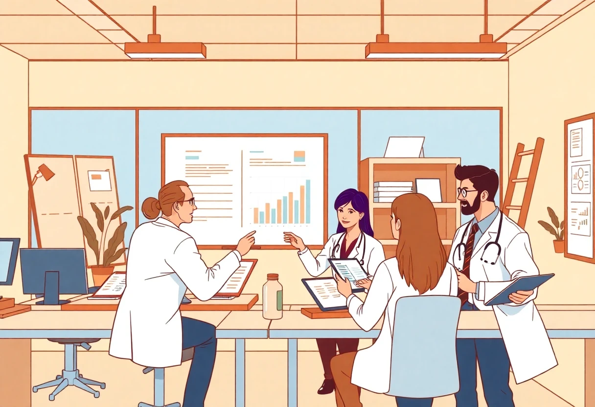 Healthcare professionals collaborating