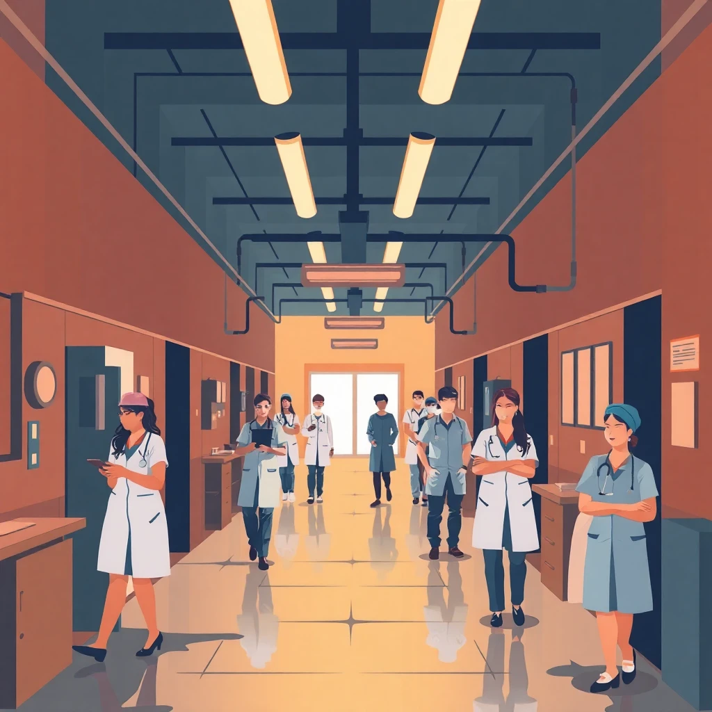 Healthcare staff in action