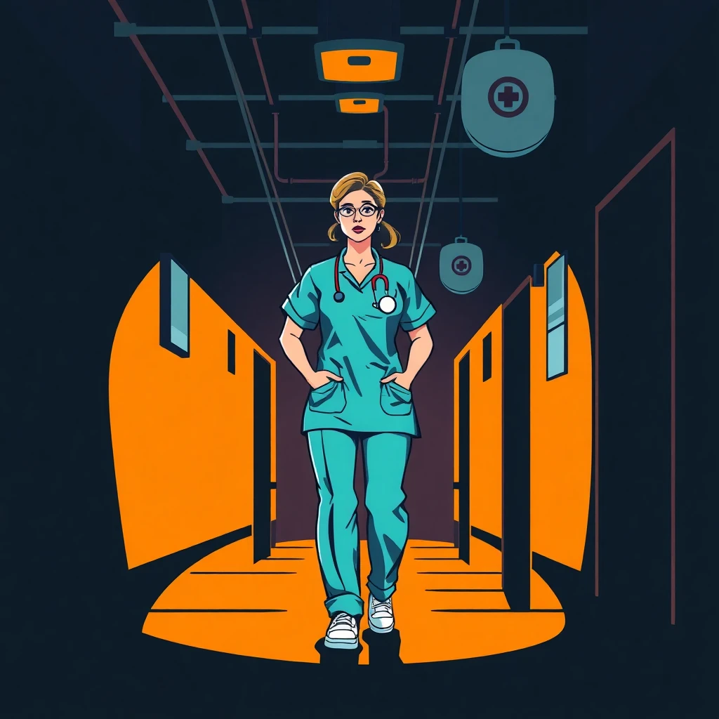 Confident nurse in a hospital