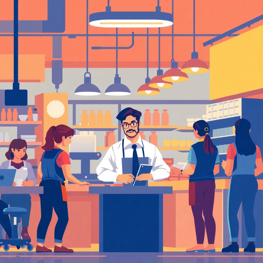 Cafe management in action