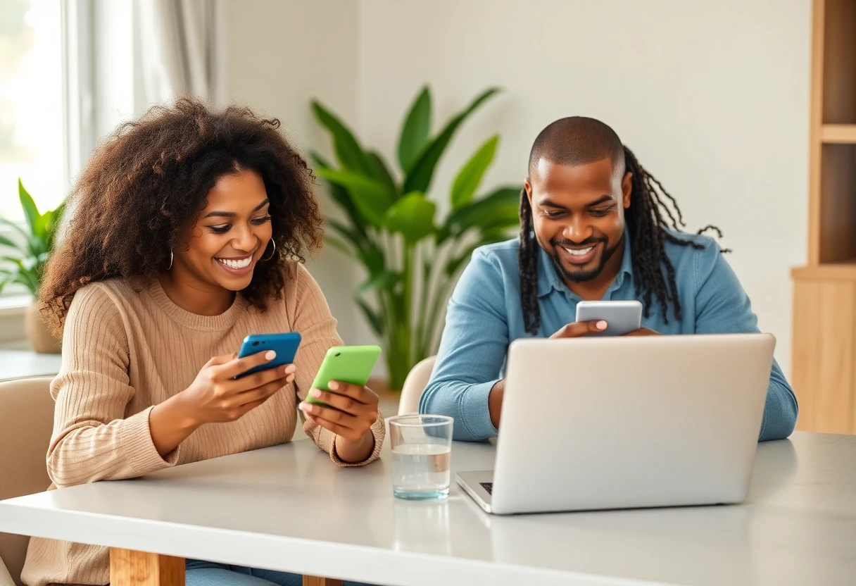 Couple comparing personal loan options