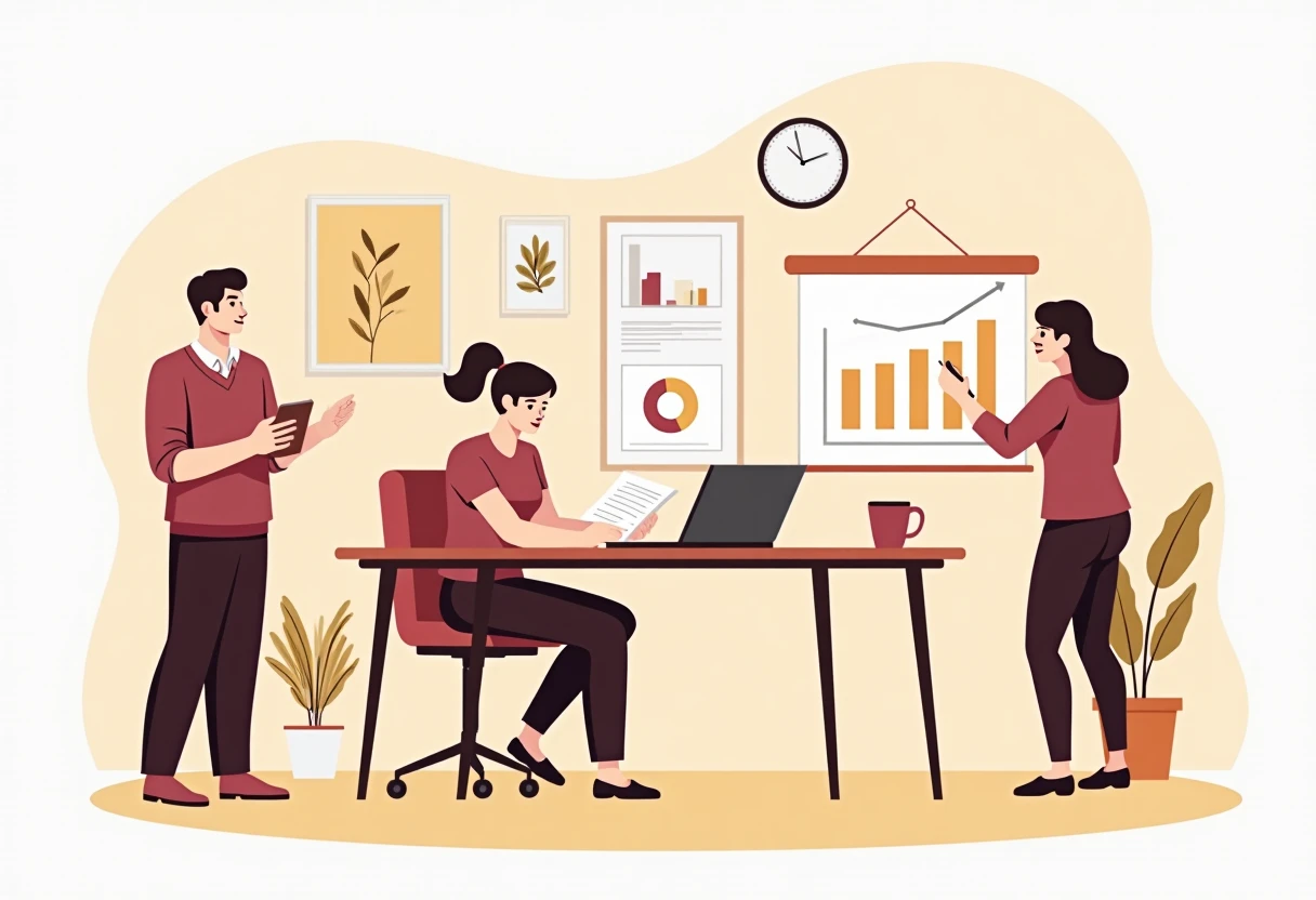 Sales data analysis in an office