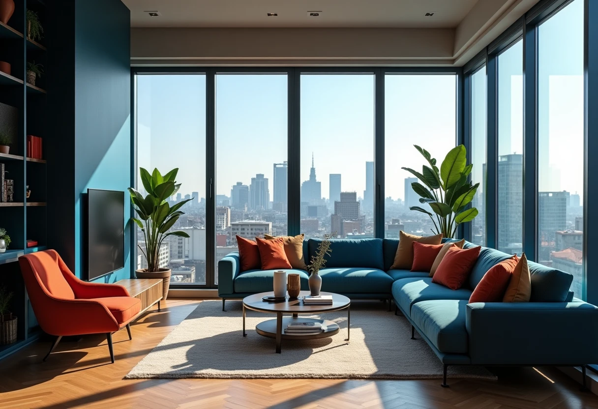 Modern apartment with city view
