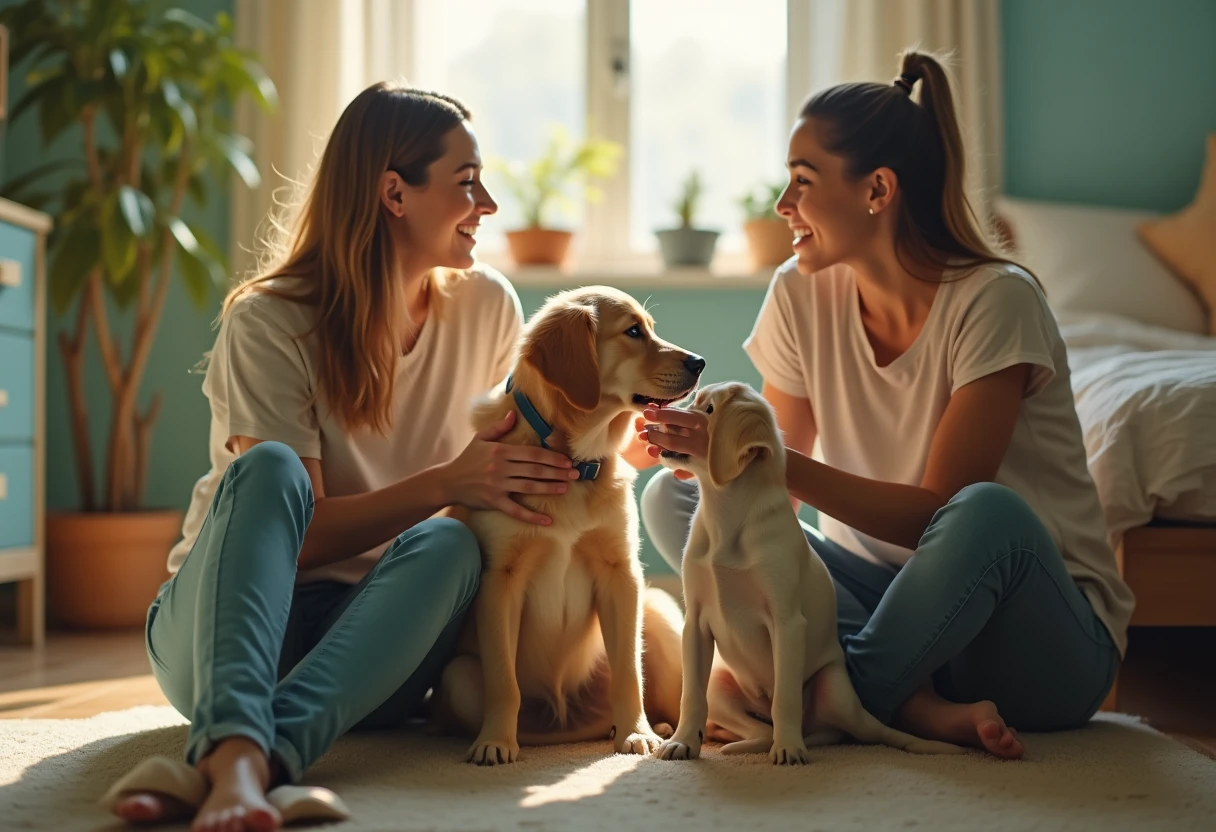 Family at an adoption center