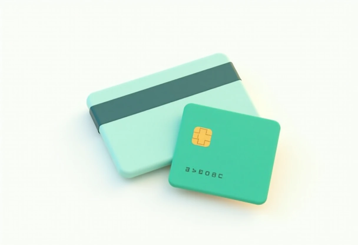 Student managing credit card via mobile app