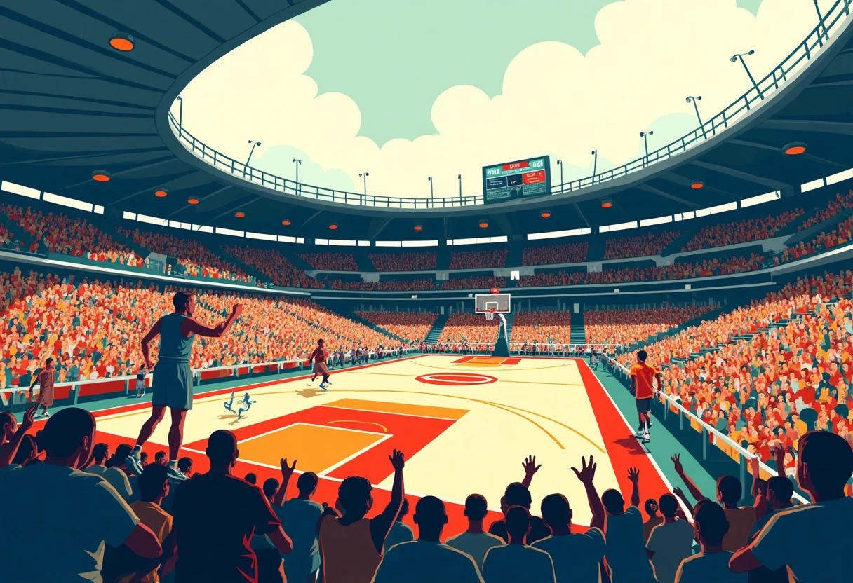 NBA Finals action on the court