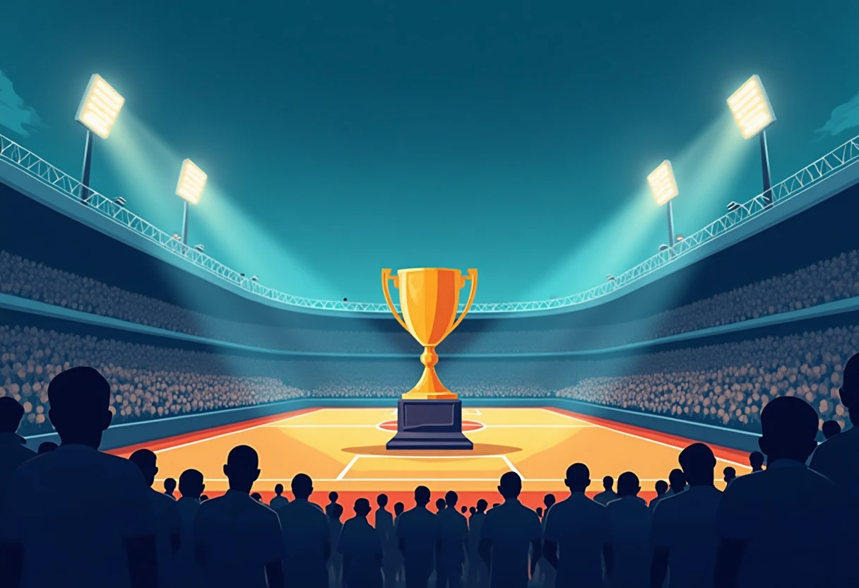 NBA trophy illustration