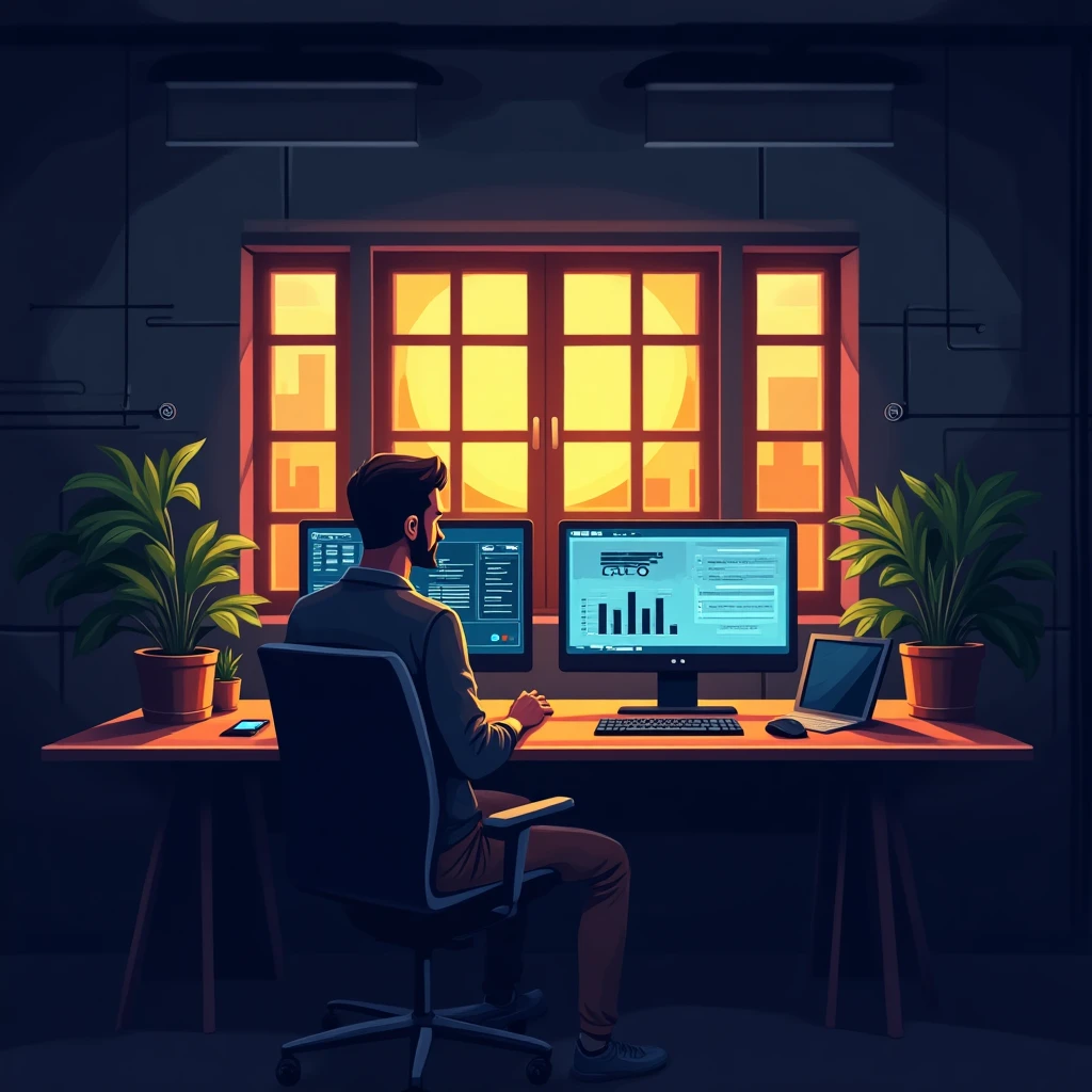 Tech job comparison in a modern office