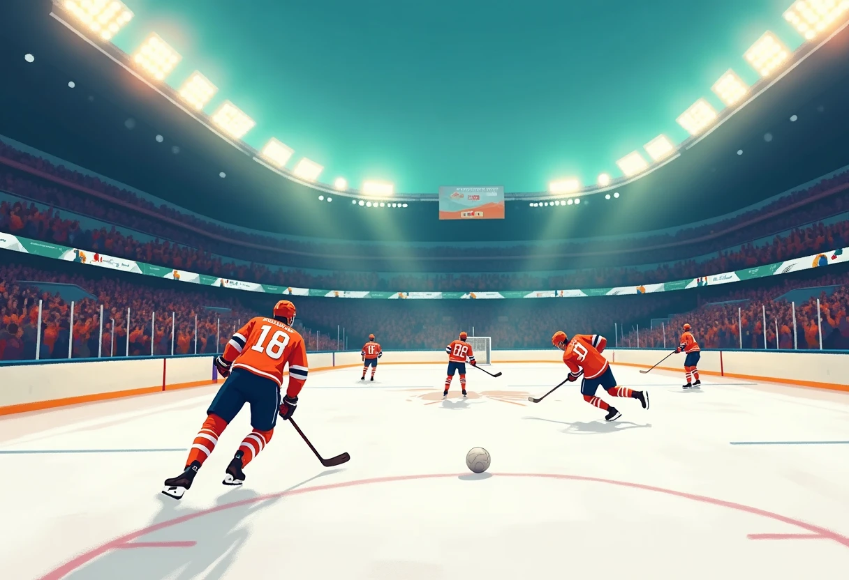 Emerging NHL stars in action