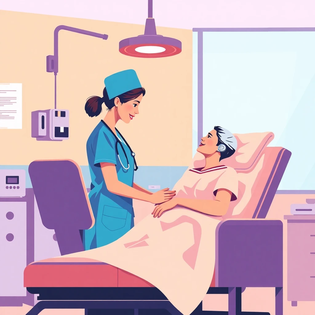 Nurse with patient