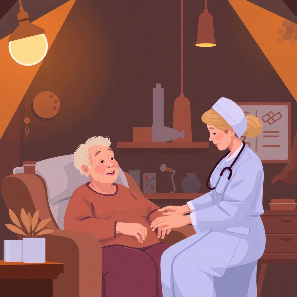 Nurse providing home care
