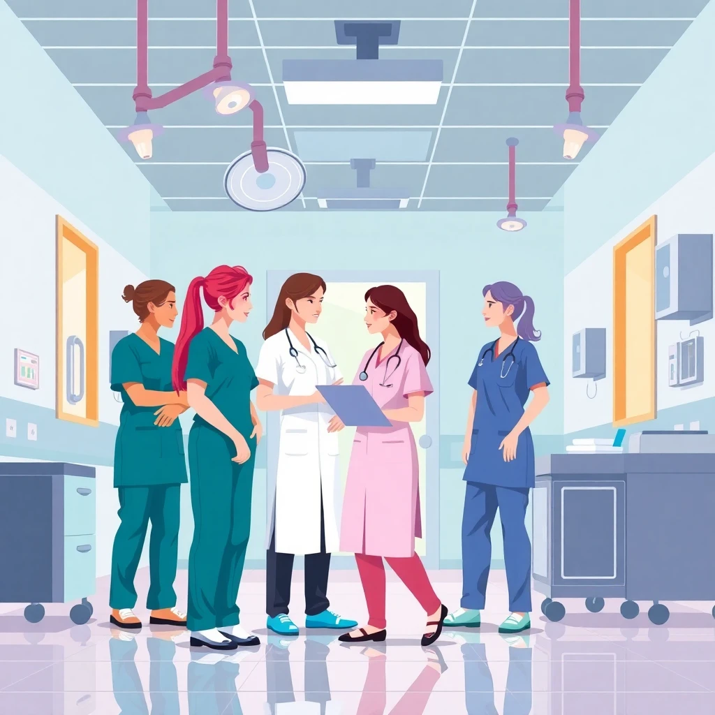 Nurses in a supportive environment