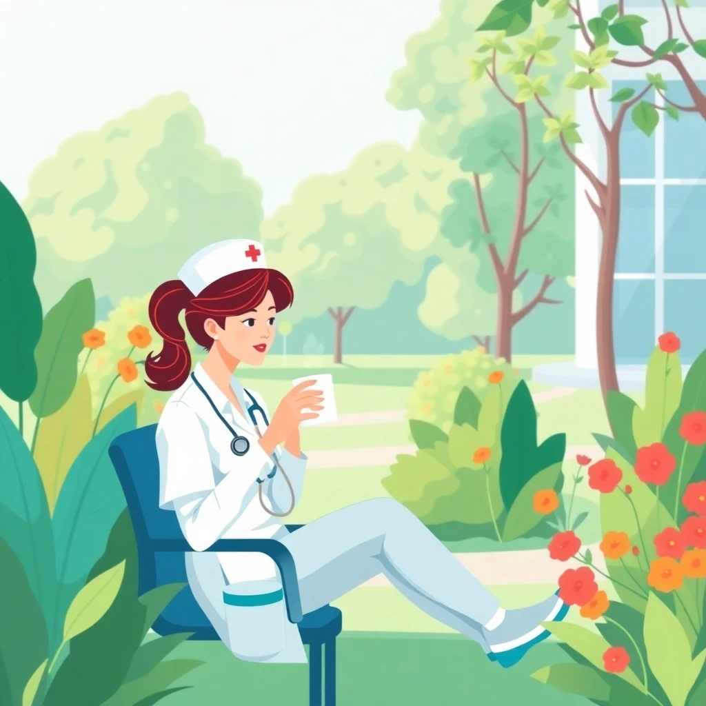 Nurse taking a break