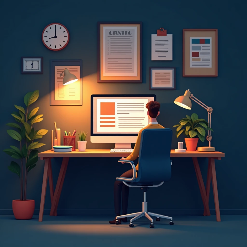 Calm office setting