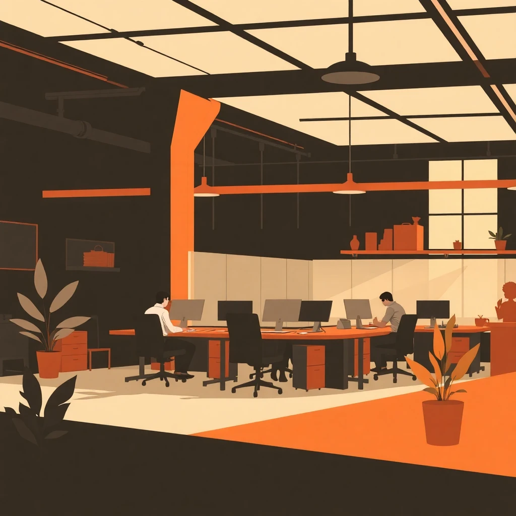 Modern office environment
