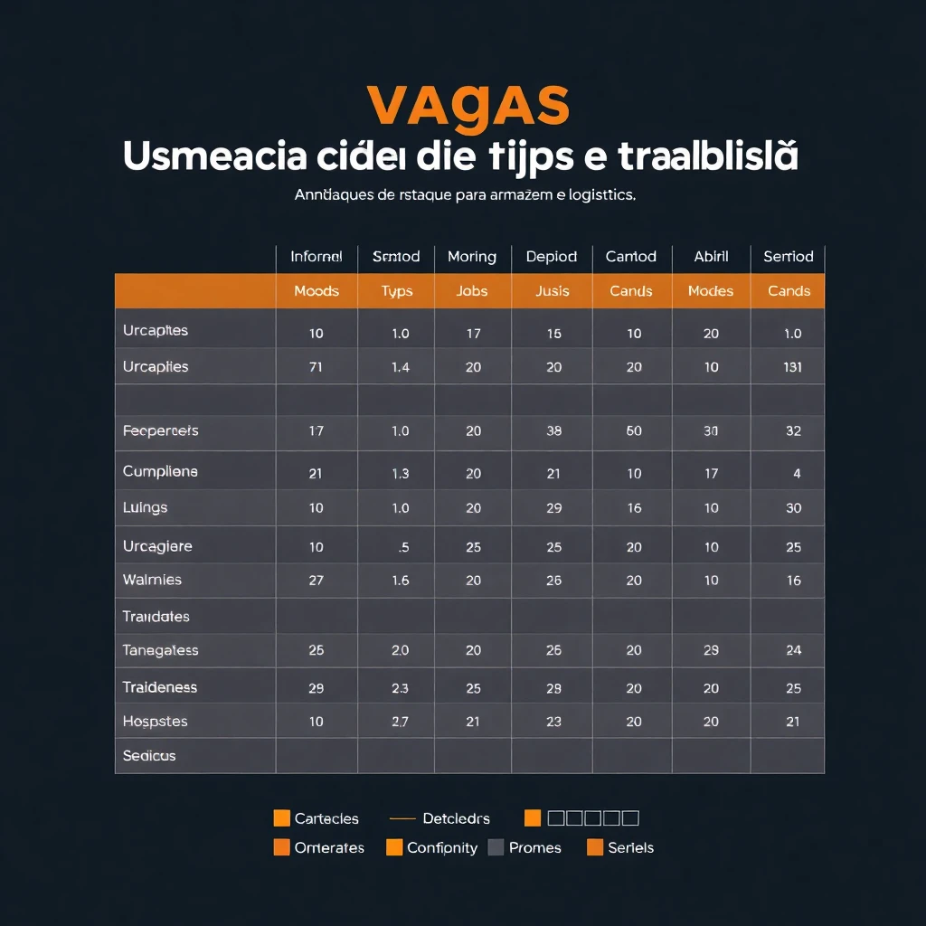 Distribuição de vagas por tipo de trabalho