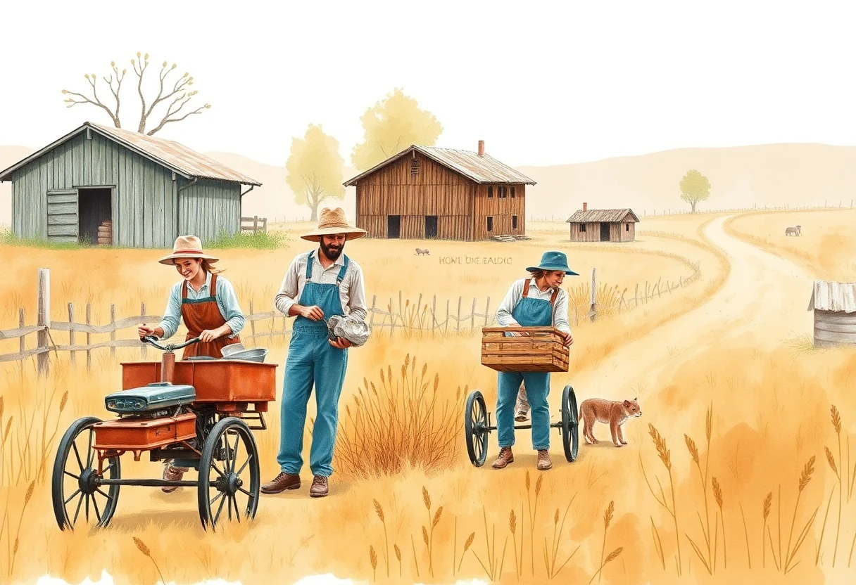 Canteiro de obras rural