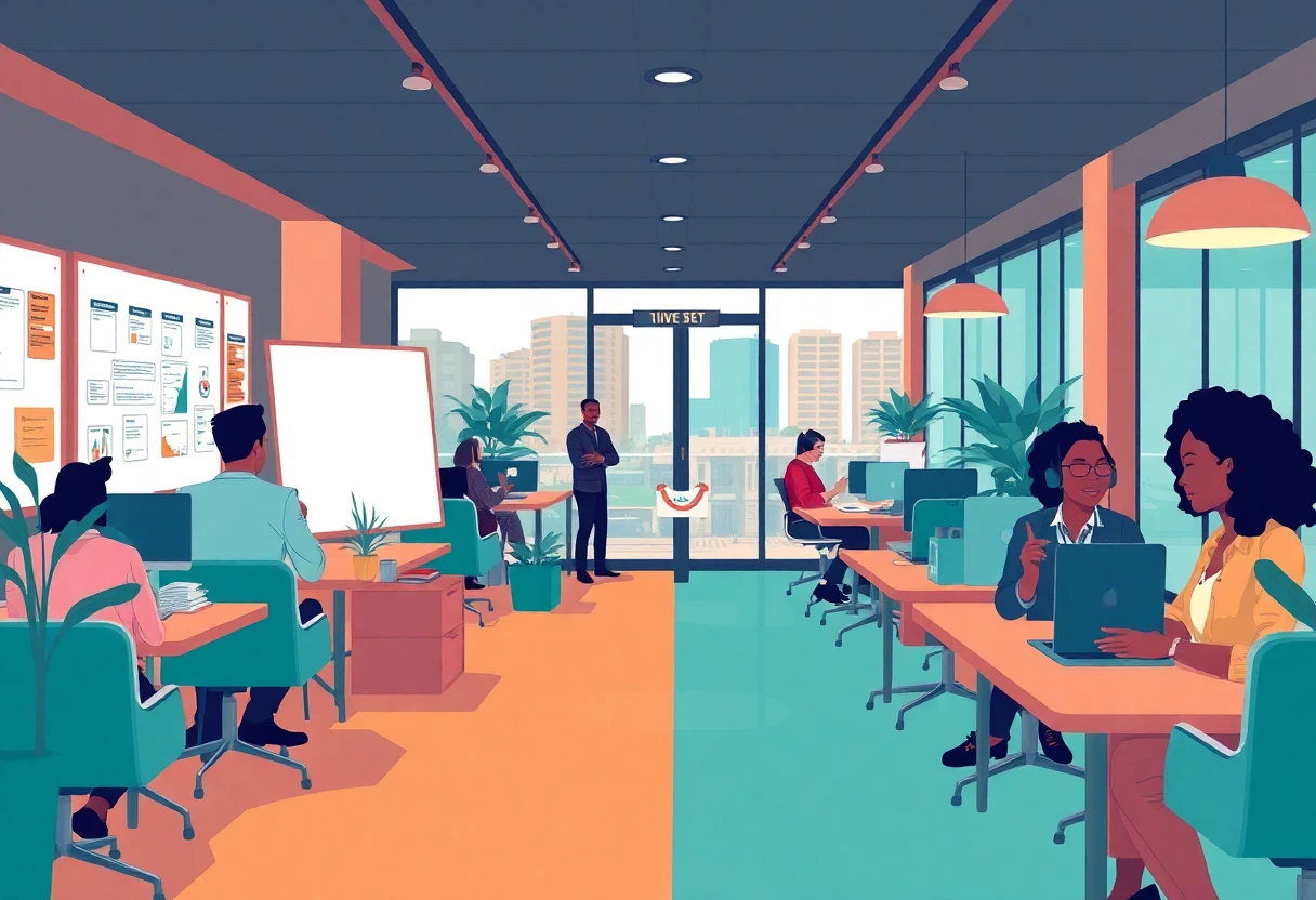 Environnement de travail moderne et inspirant