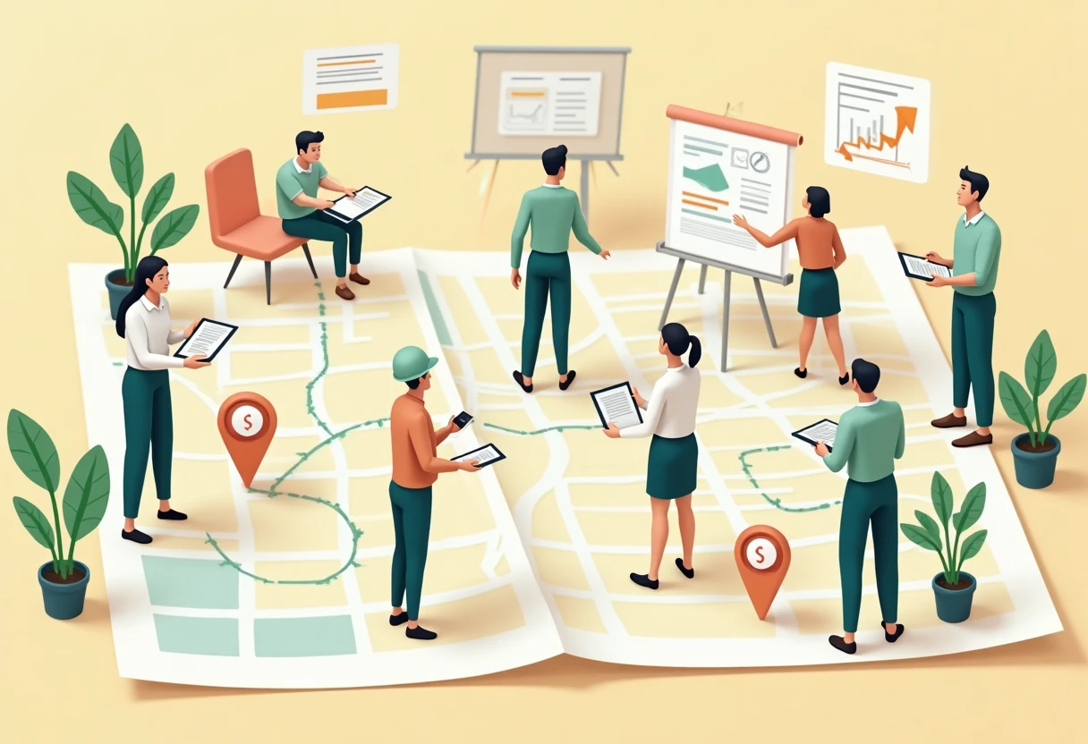 Carte vectorielle des emplois en construction