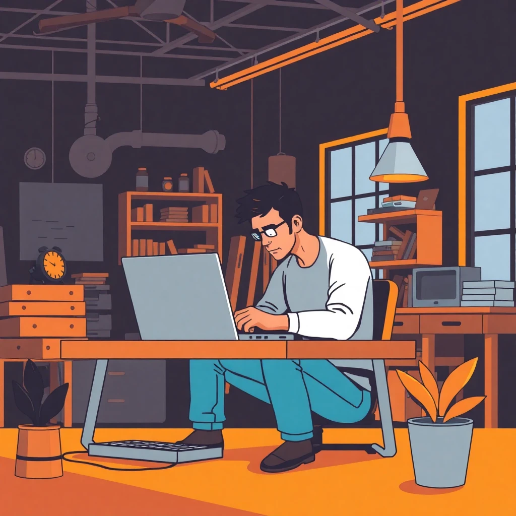 Desenvolvedor web em ação