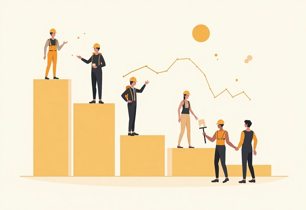Distribution des types de postes en construction
