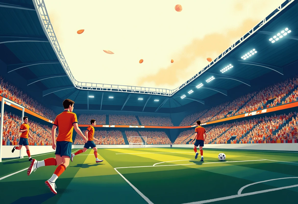 Estadio lleno de vida durante un partido del Mundial
