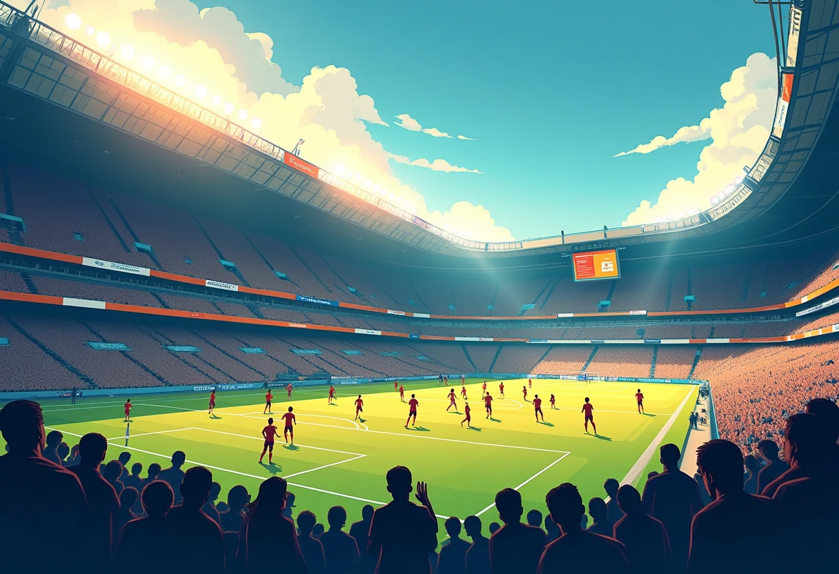 Estadio lleno de energía durante un partido de la Copa Mundial