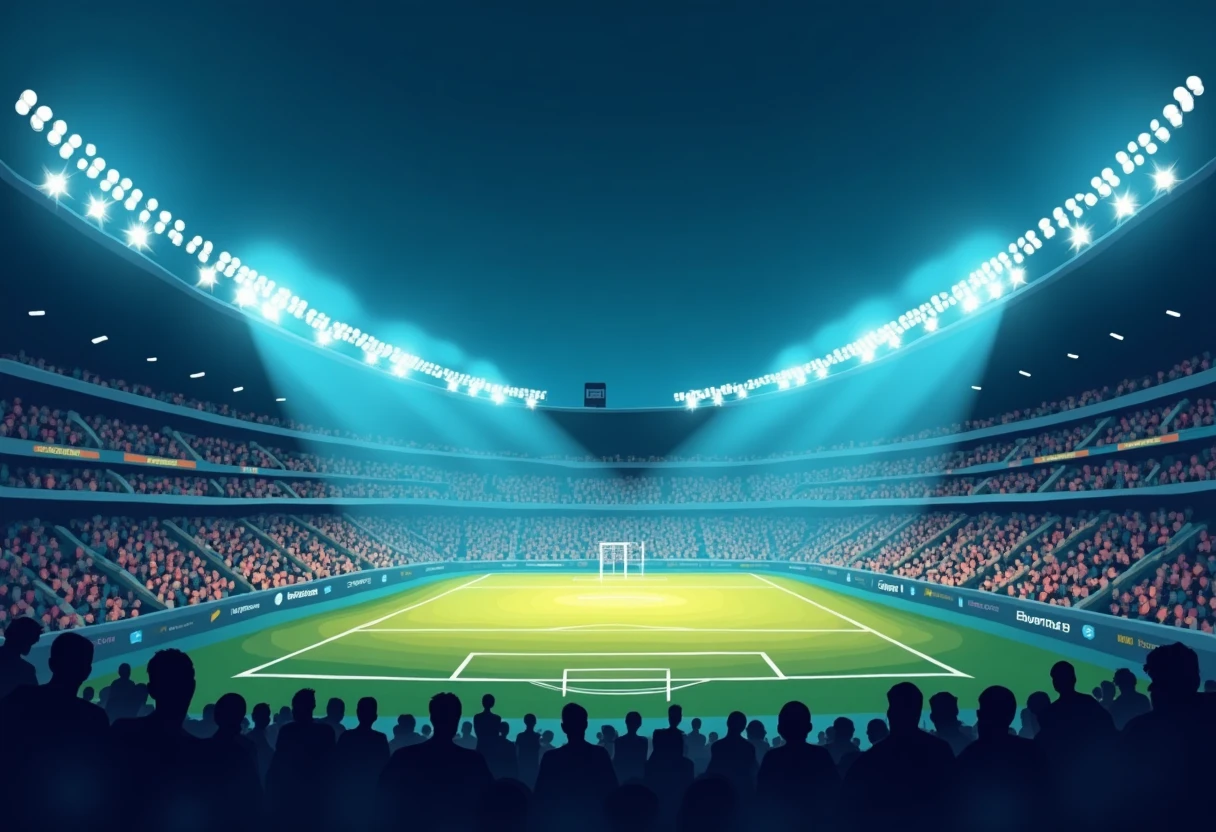 Estadio lleno durante un juego nocturno