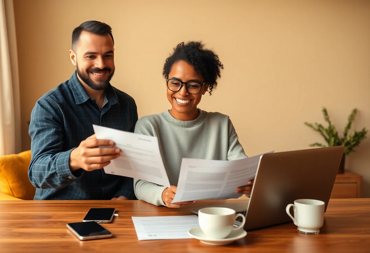 Person reviewing loan documents