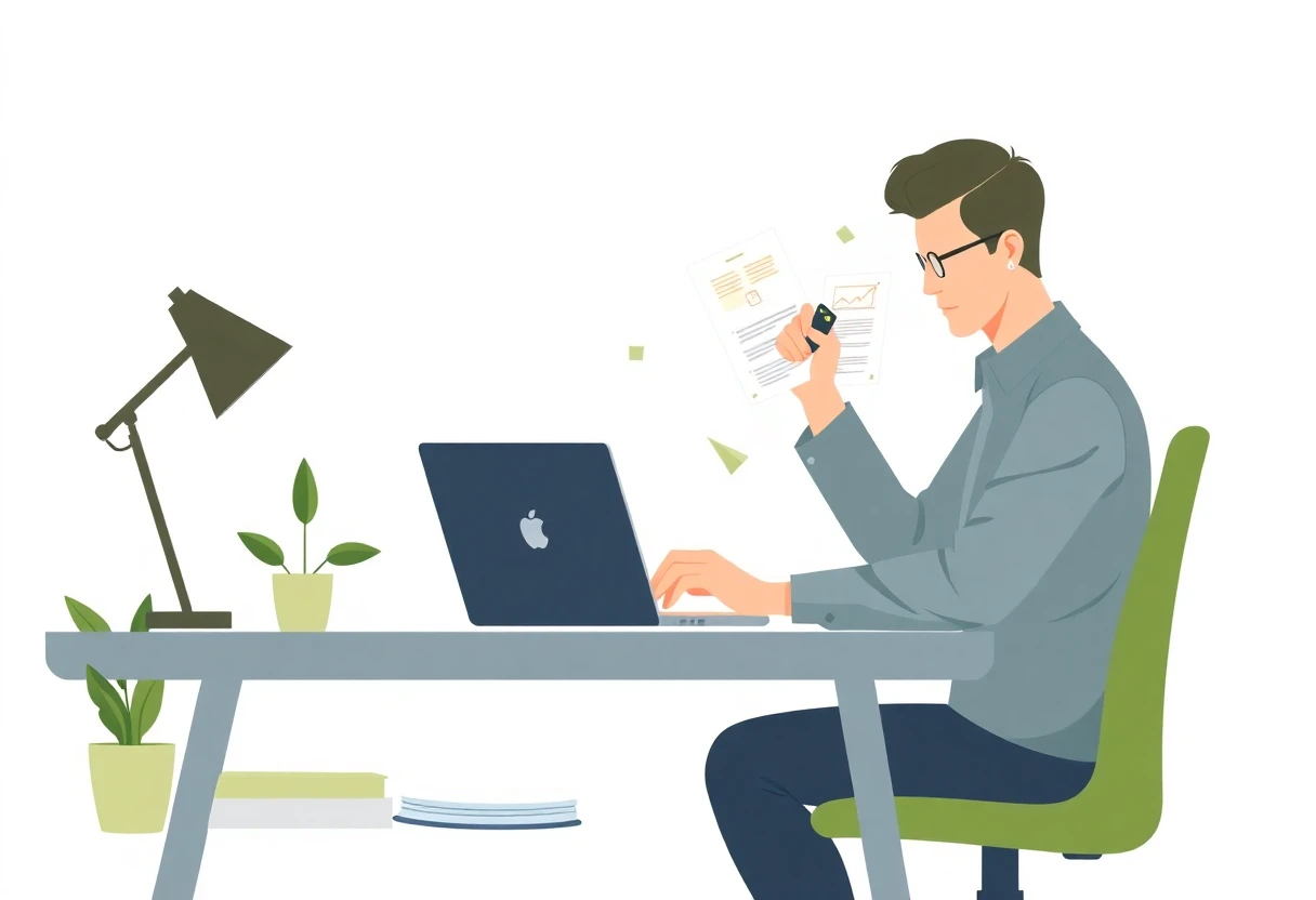 Freelancer reviewing loan options