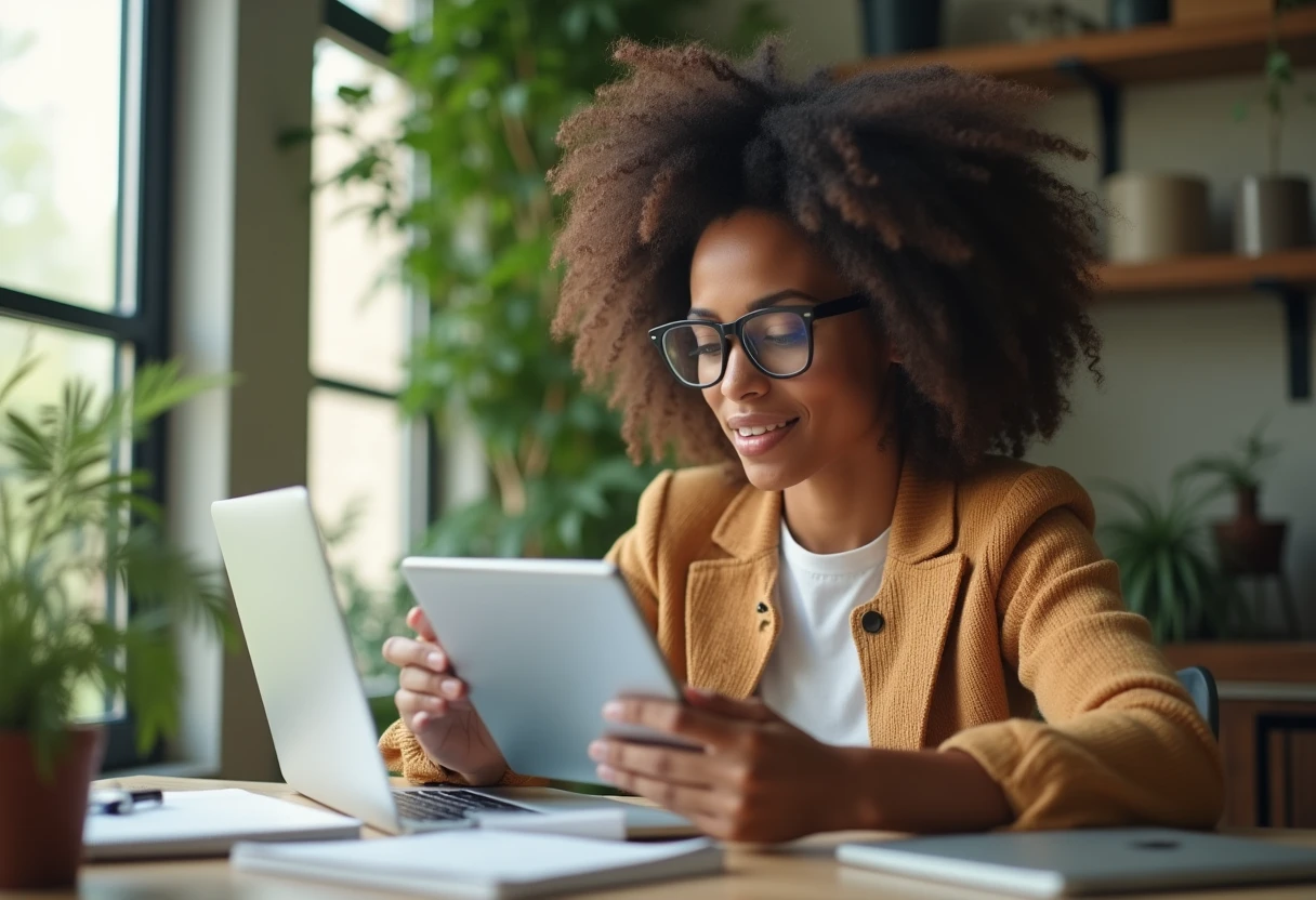 Freelancer reviewing loan options