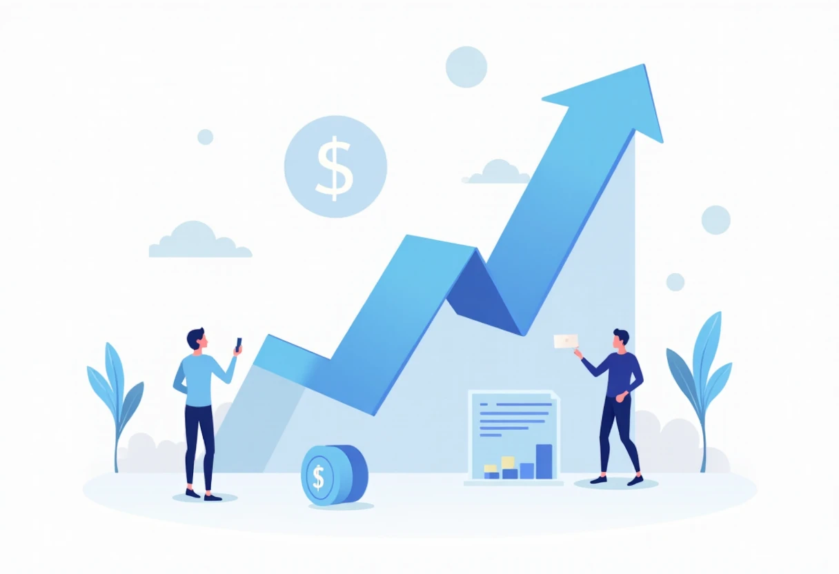 Abstract financial choice illustration