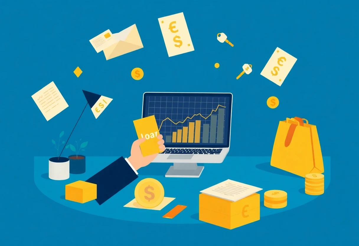 Freelancer reviewing loan options