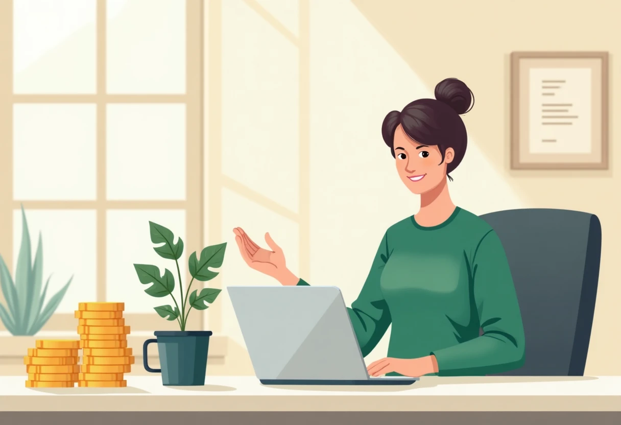 Freelancer reviewing loan options