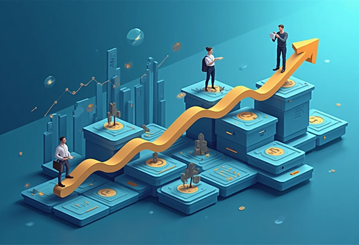 Abstract financial growth illustration