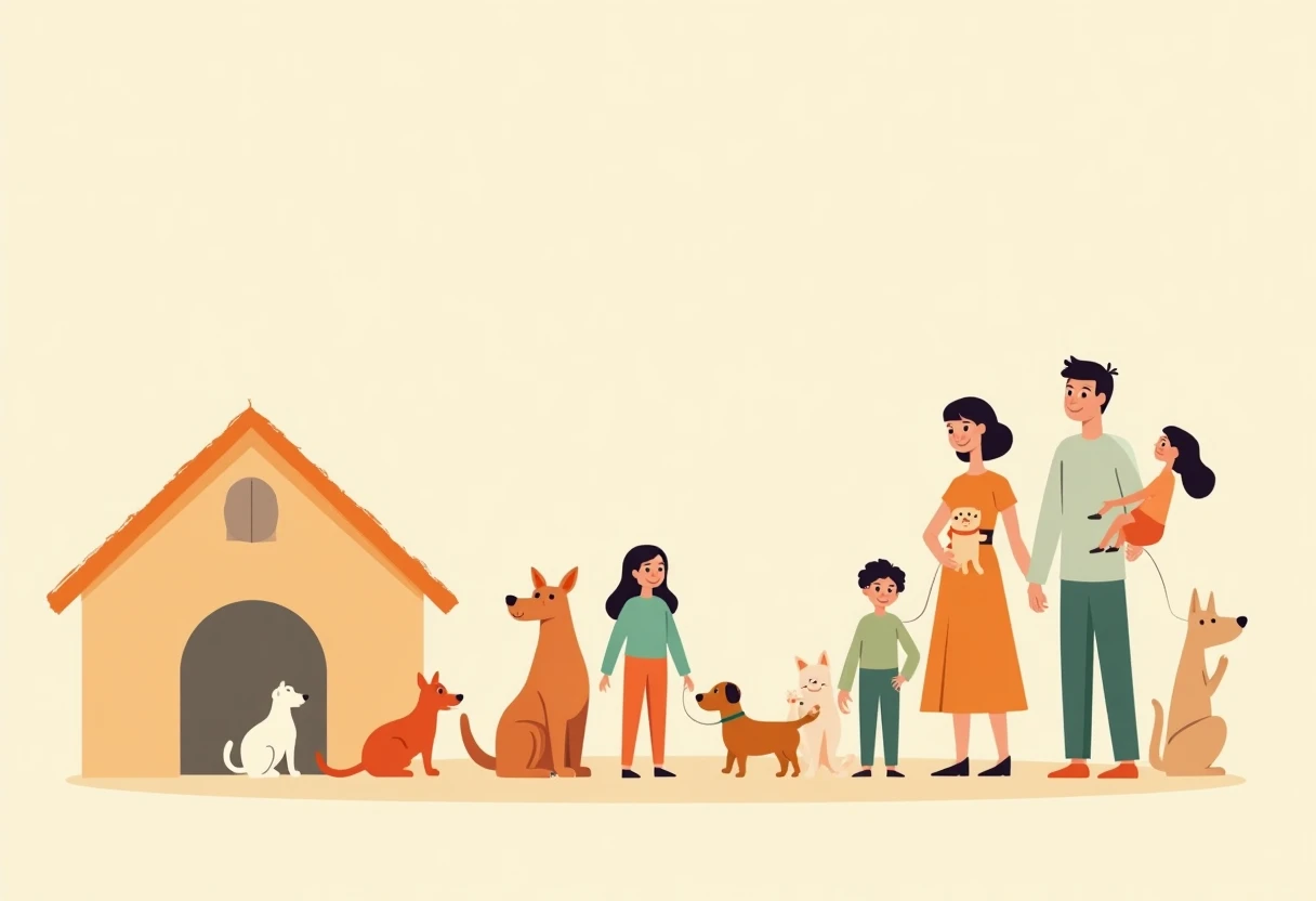 Pet adoption scene