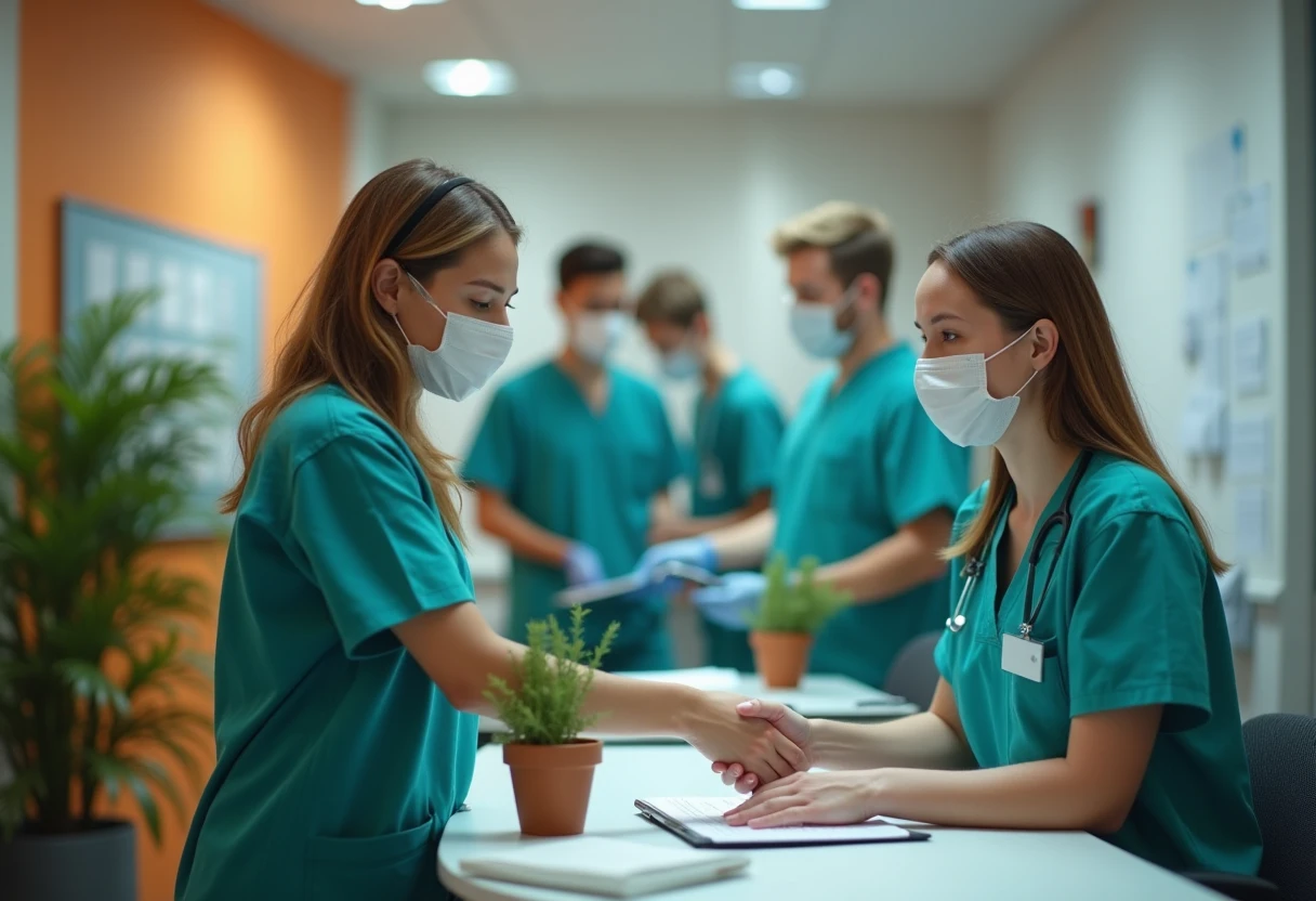 Pflegekräfte in einem Krankenhaus